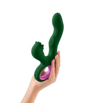 Femme Fun Pallina Action Rabbit Vibrator - Green