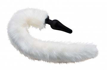 XR Brands - White Fox Tail Plug & Ears Set
