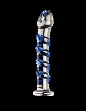 Pipedream - Icicles No. 5 Glass Massager – Clear / Blue